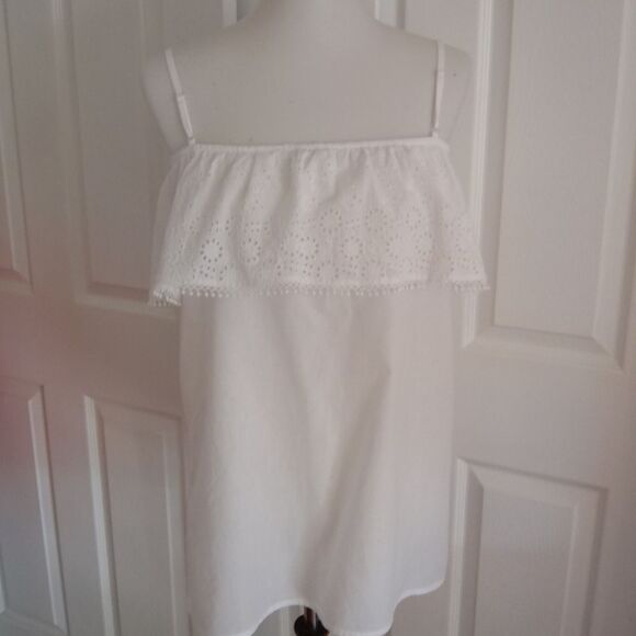 NEW LCW CASUAL Spaghetti Strap Eyelet Ruffle Aroun - Picture 6 of 7